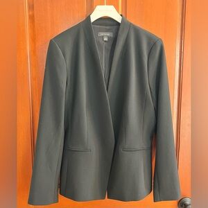 Ann Taylor Washable Black Open-Front Tailored Blazer